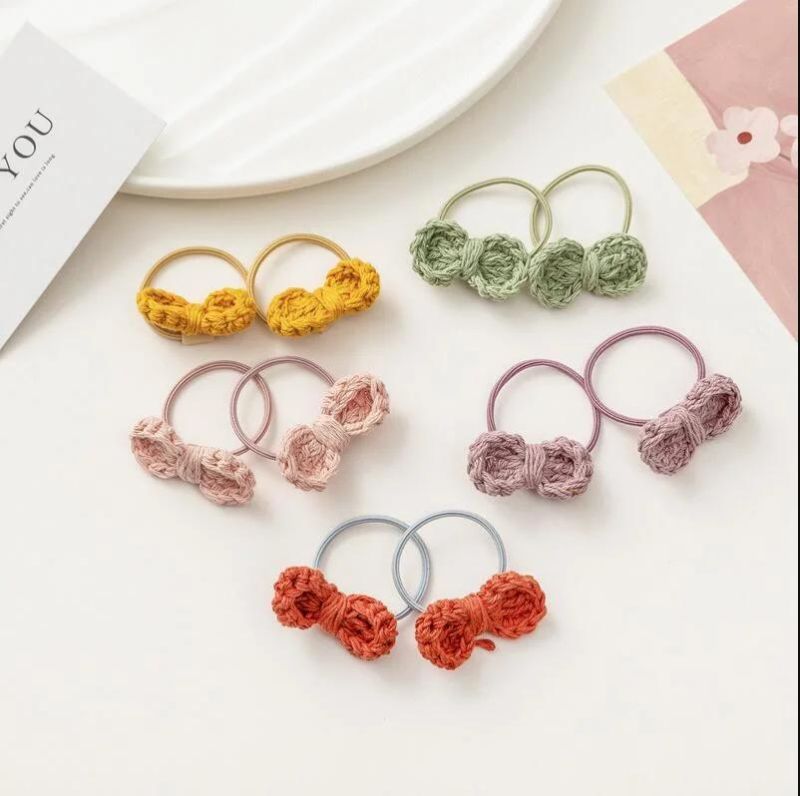 Crochet Bow Hair Clips Customized Color