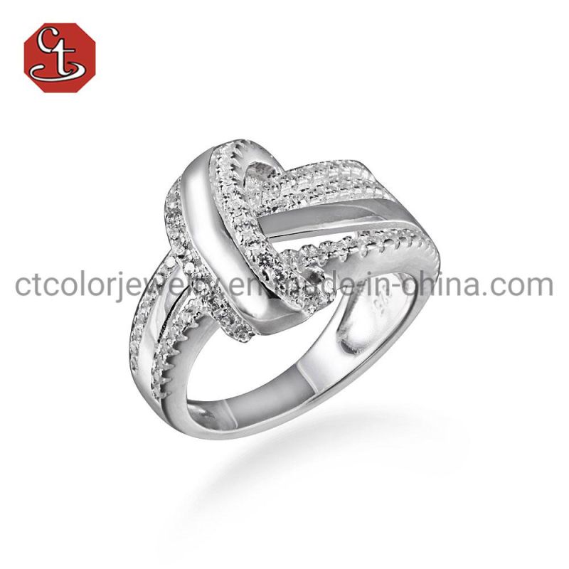 Wholesale Fashion Jewellery Leaf Shape 925 Sterling Silver Custom Rings Jewelry