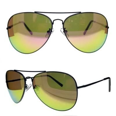 Classic Pilot Style Metal Sunglasses