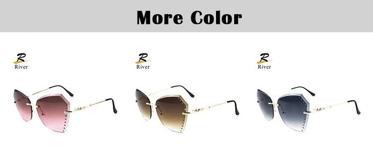 Butterfly Shaped Frameless Ready Women Sunglasses