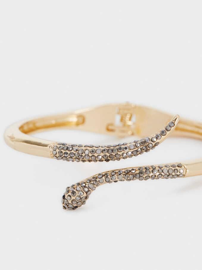 Fashion Stainless Steel Crystal Snake Bracelet Jewelry