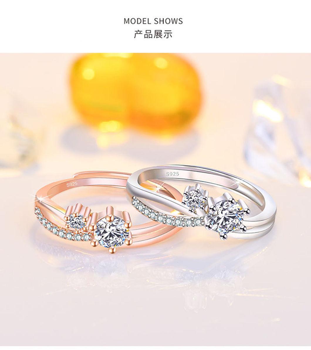 Fashion Jewelry Pave Cubic Zirconia Korea Style Small Design Ring