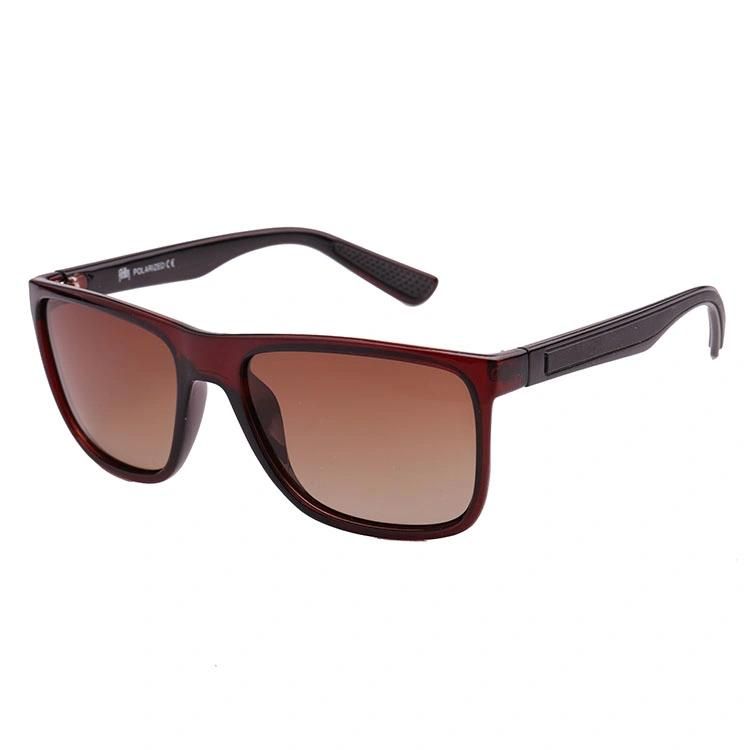 2019 Square Shape Rubber Tip Polarzied Sports Sunglasses