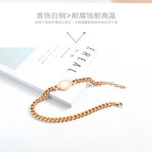 Simple Design Adjustable Jewelry Roman Numerals Round Pendant &#160; Stainless Steel Women Bracelet