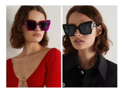 Wholesale Stylish Oversize Sun Glasses Vintage Acetate Cr39 Sunglasses Manufacture Fast Shipping