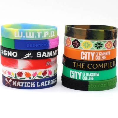 Custom Super Hero USB Stickreflective Band Writing Your Silicone Bracelet Wristband Own Word Promotional Gifts