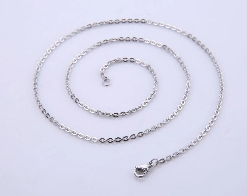 Free Sample Stainless Steel Flat Cable Chain Necklace Anklet Bracelet Fashion Jewelry for DIY Decoration Design