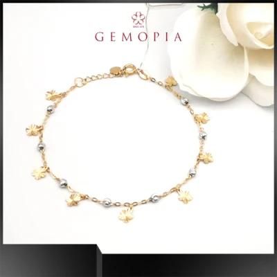 Fashion Jewelry Classic Chain 18K Gold Plated Sterling Silver Bracelet Jewelry