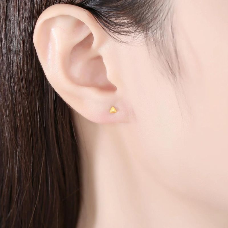 Hot-Selling Triangular Prism Earrings S925 Silver Studs
