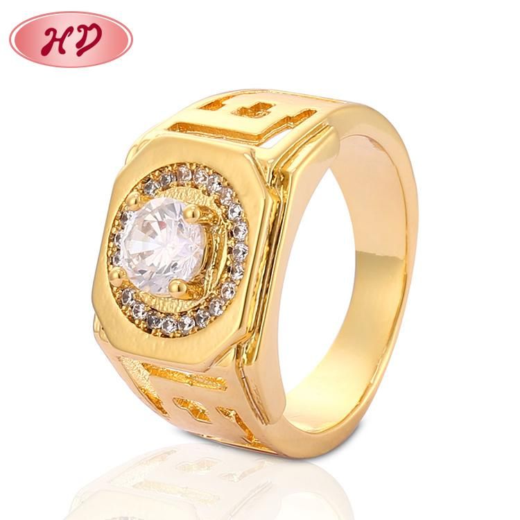 Fashion 18K 14K Gold Plated Wedding Engagement Jewelry Silver Stainless Steel Finger Man Rings Design