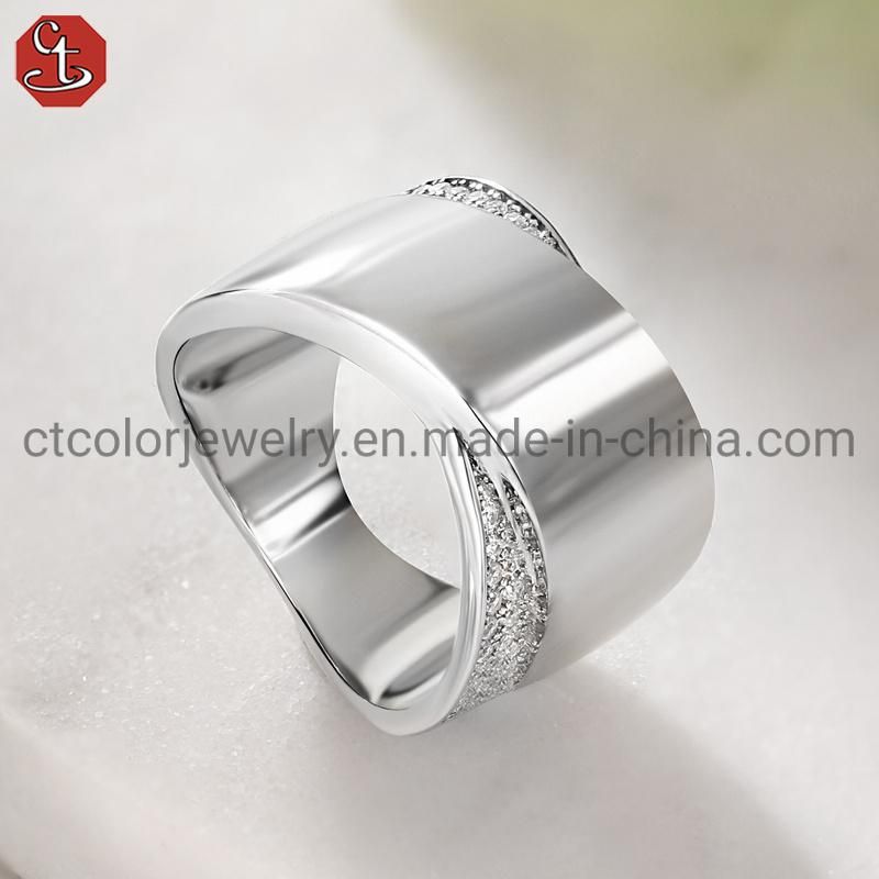 925 Sterling Silver Fashion Jewelry Rose Gold Plated Luxury Ring for Women