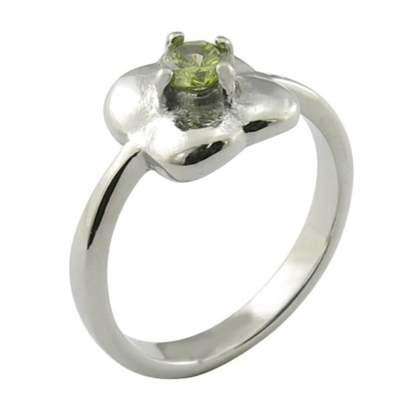Surgical Steel Wedding Ring CZ Stone Ring