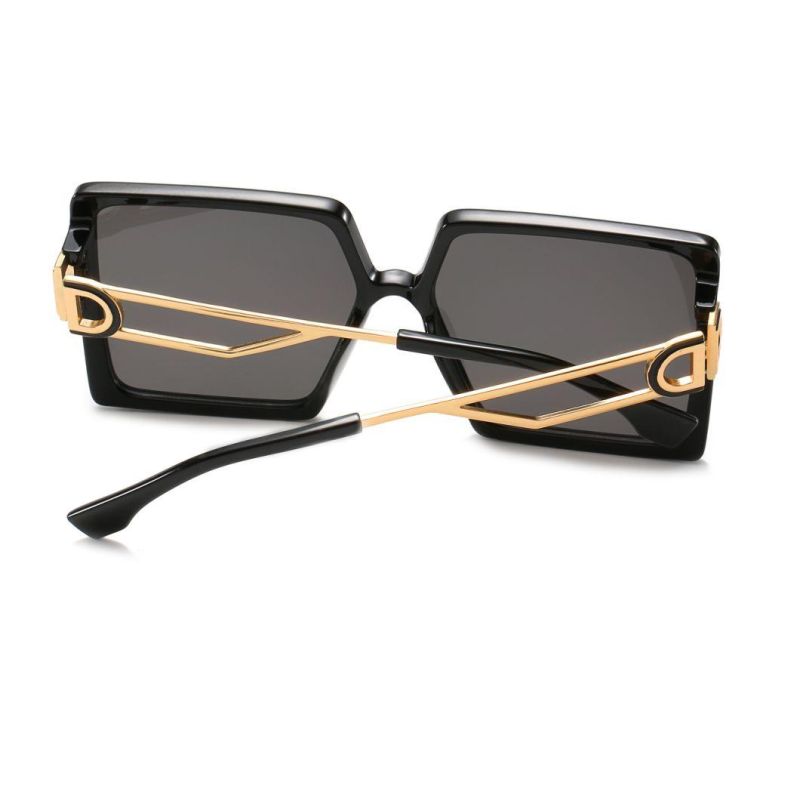 2020 No MOQ Women Square Metal Deco Fashion Sunglasses