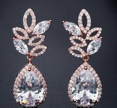 Wedding Earring, Bridal Earring, Wedding Jewelry, Brida Jewelry. Factory Direct Wholesale, Rose Gold Earring