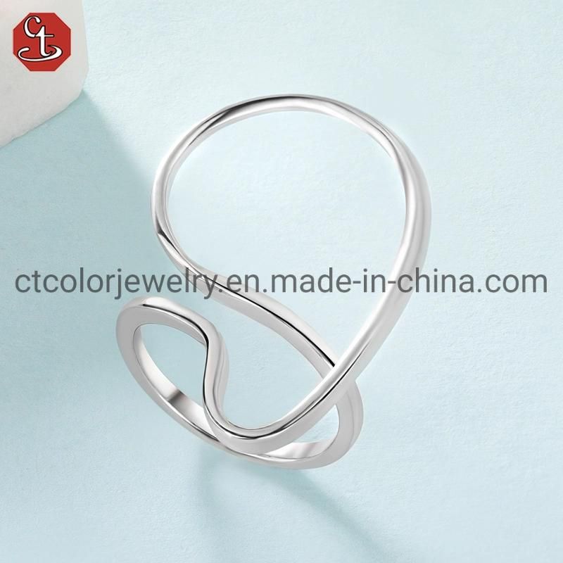 Fashion Jewelry Wholesale 925 Sterling Silver Ring Plain Ring Women Accessories