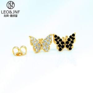 Factory Wholesale Fashion Earrings AAA Color Zircon Butterfly Design Ear Studs