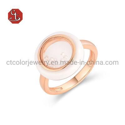 Fashion Design 925 Sterling Silver Round CZ Ring