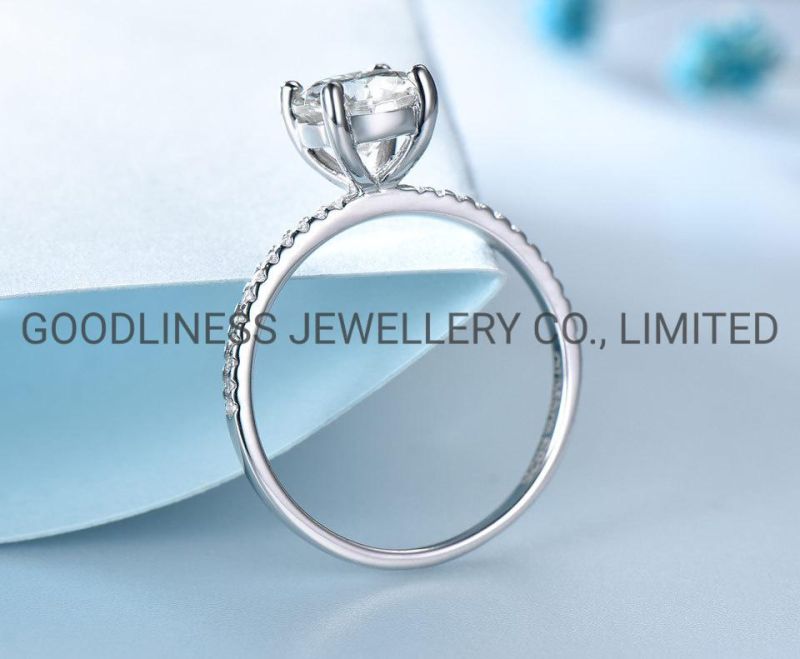Initial Vintage Proposal Wedding Engagement Moissanite Diamond Rings for Women