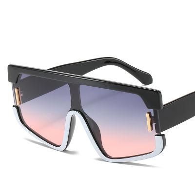 Sunglasses One-Piece Retro Midin Big Frame Sunglasses Female Cross-Border Ins Street Shooting Glasses