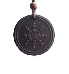 Low-Key Fashion Sunflower Emf Protection Volcanic Stone Charm Energy Pendant for Charm Person