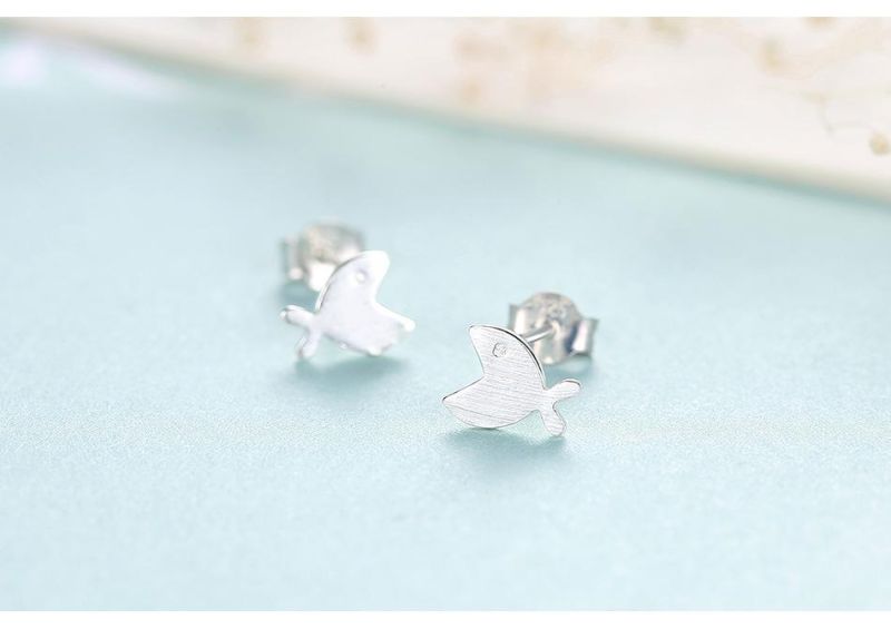 Greedy Fish Mini Ear Piercing Studs for Women