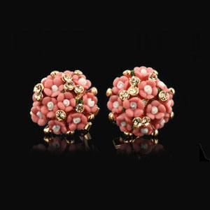 Design Flower Earrings Rhinestone Earrings Fashion Jewelry