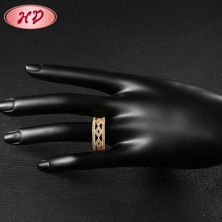 Fashion Women Silver Stainless Steel 18K Gold Plated Engagement Finger Wedding Rings Jewelry Design