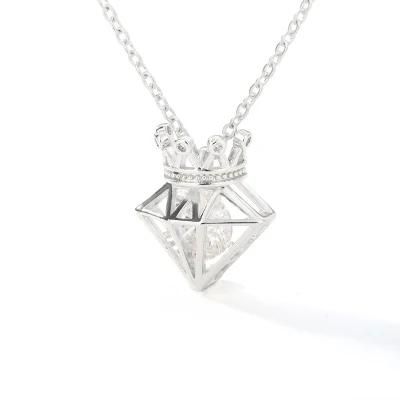 Fashion Diamond Chomel Zircon Crown Women Necklace Jewelry