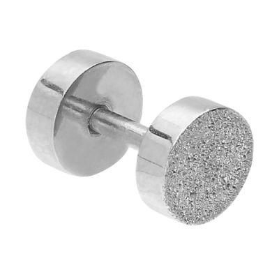 Surgical Steel Fake Plug Round Diamond Look