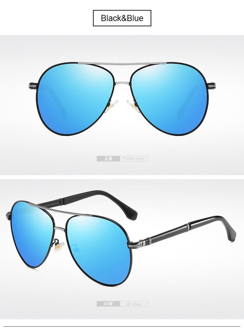 High Quality Wholesale Double Bridge Fashion Brand Men Tac Polarized Pilot Metal Custom Designer Sunglasses