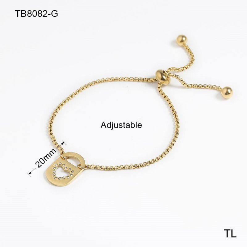 Manufacturer Custom High Quality Bracelet New Arrivals 18K Charm Bracelets Stainless Steel Gold Plated Jewelry