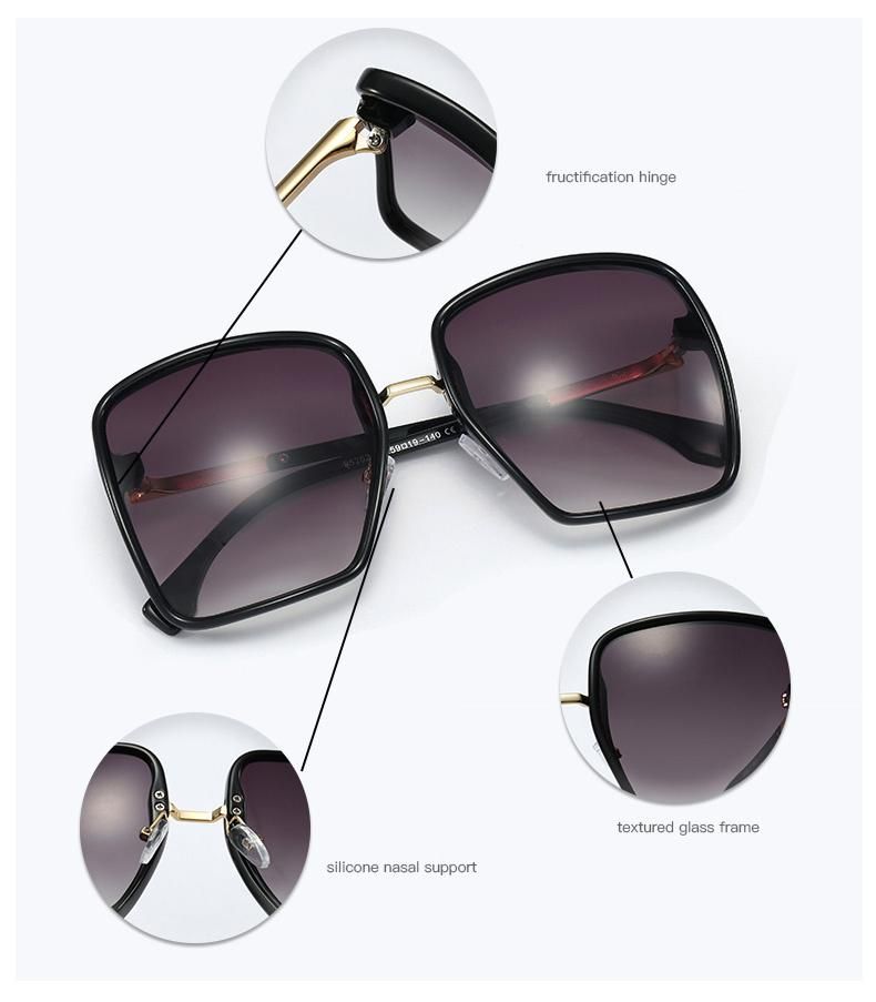 Ready to Ship Women Oversized Metal Fashion Sunglasses