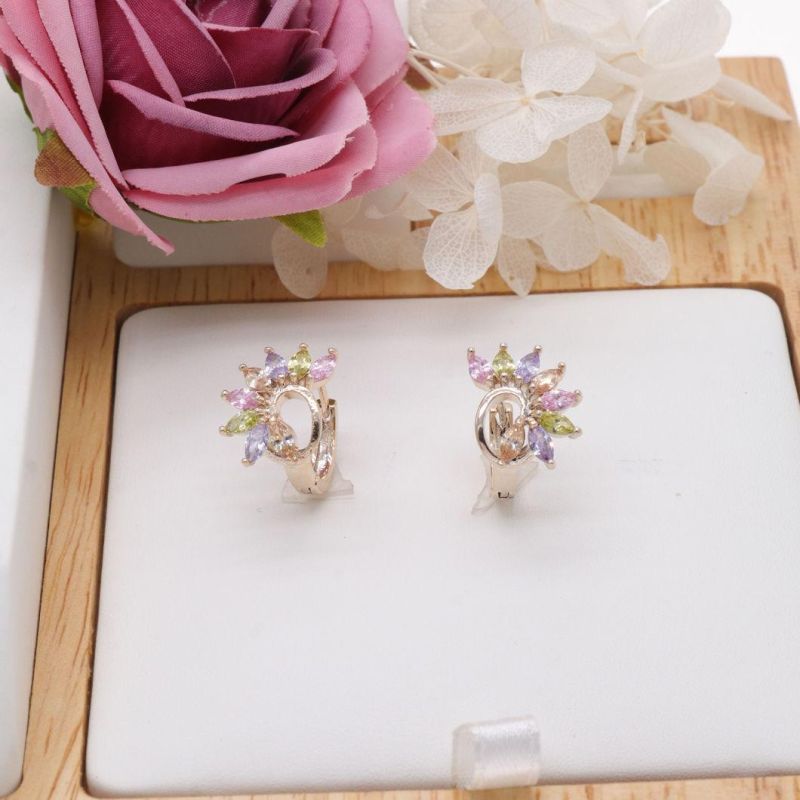 New 18K Gold-Plated Female Fashion Zircon Earrings