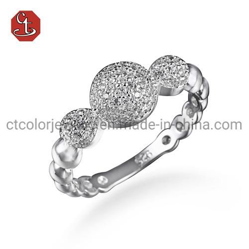 Fashion Jewelry Luxury 925 Sterling Silver Heart Jewelry Rings