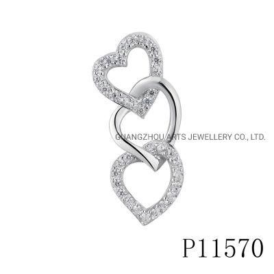 Heart Linked to Heart Fashion Silver Pendant