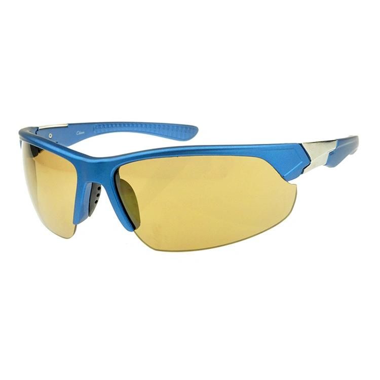 Blue Frame Blocking Sunglasses Sports