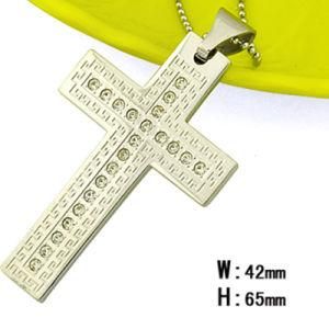 Crystal Stainless Steel Cross Pendant (PZ8200)