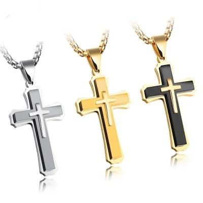 Stainless Steel Jewelry Fashion Jewelry Men Cross Necklace