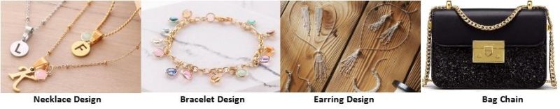 Fashion Gold Plated Stainless Steel Ball Bead Chain Necklace with Beads Matching Connectors