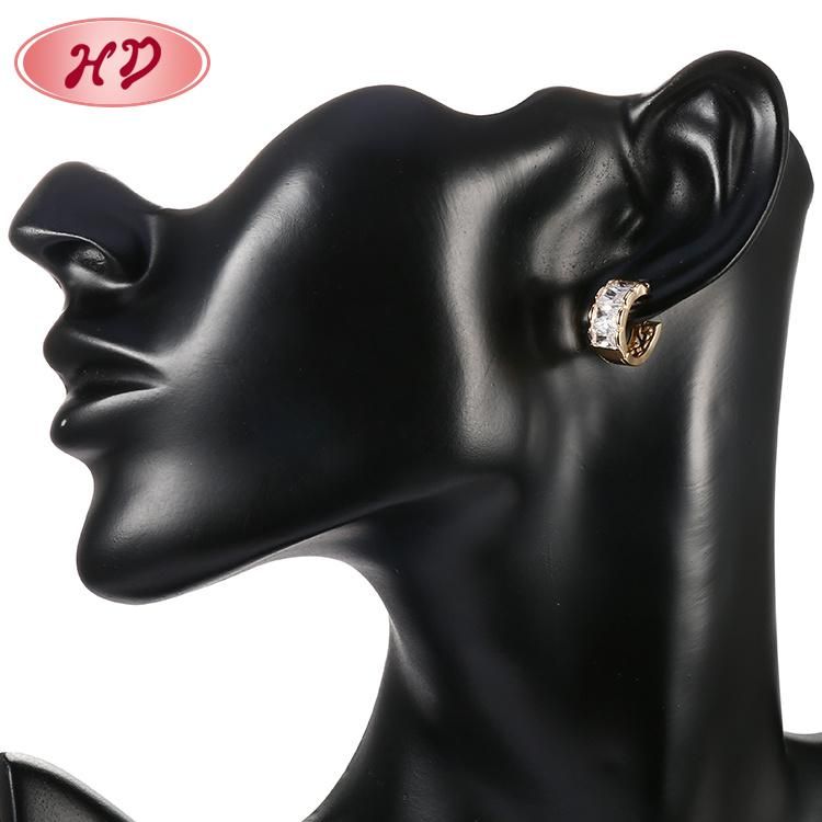 Fashion Jewelry 18K Gold Color CZ Earring for Women, Wholesale Cheap Ear Cuff Fashion Earring 2020