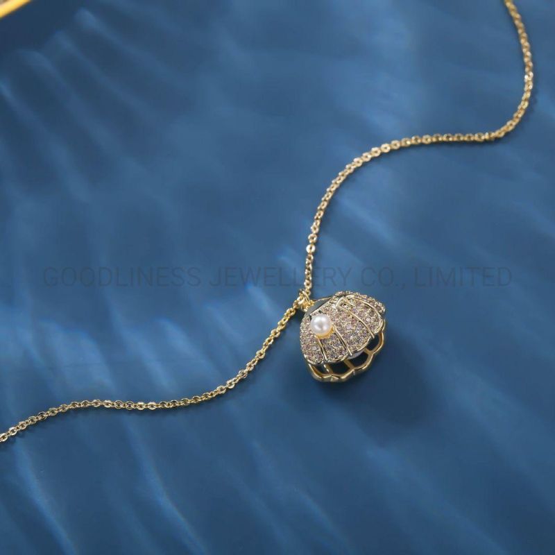 Creative Pearl Shell Necklace Women Fashion Chain Pendant