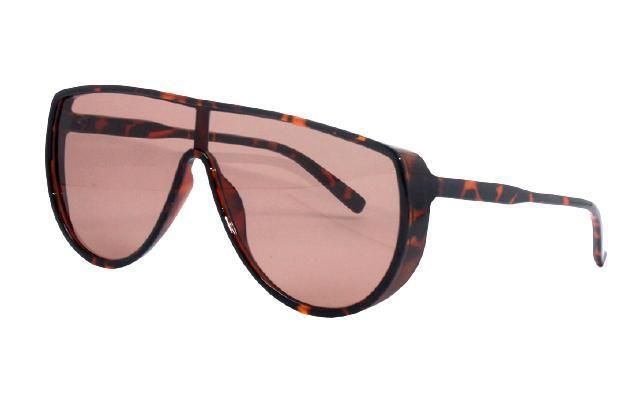 Translucent Multicolor Tobacco Color Inverted Triangle Frame Sunglasses