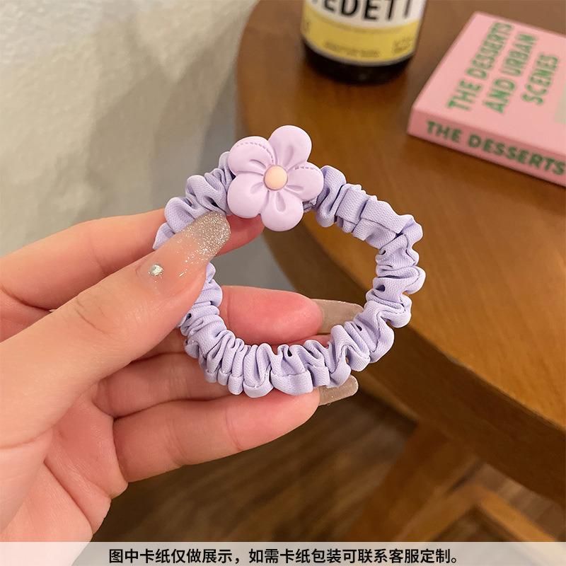 2022 New Very Peri Hair Ring Korean Hair Rope Purple Rubber Band Ball Hair Accessories