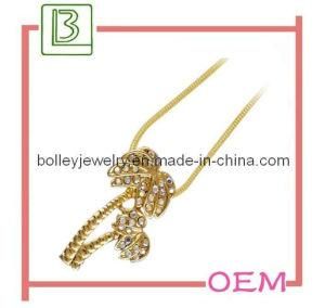 Golden Crystal Tree Snake Necklace