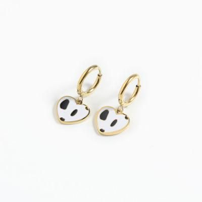 Manufacturer Custom 18K Gold Plated Fashion Jewelry High Quality 2022 Creative Earring Cute Cartoon Heart Pendant Earrings Wholesale