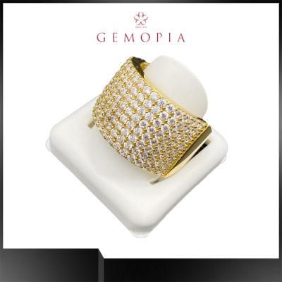 Fashion Gold Plated Silver Wedding Rings Women Finger Rings Man Design Engagement Jewelry