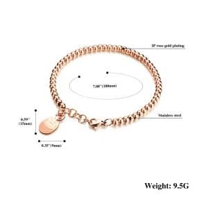 Fashion Women Solid Chain Lucky Cat &#160; Pendant Adjustable Stainless Steel Bracelet