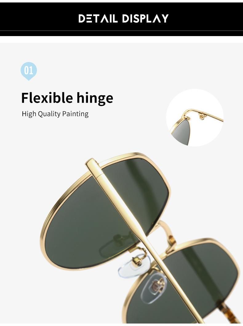Women Mens High Quality Fashion Gold Metal Unisex Vintage Round Sunglasses