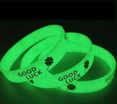 Promotional Rubber Bracelet Debossed Highly Personalized Silicon Wristband Custom Print Logo Glow in Dark Silicone Bracelet