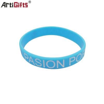 Custom Cheap Plastic Silicone Bracelet with Embossed Logo